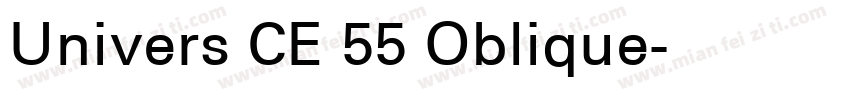 Univers CE 55 Oblique字体转换
